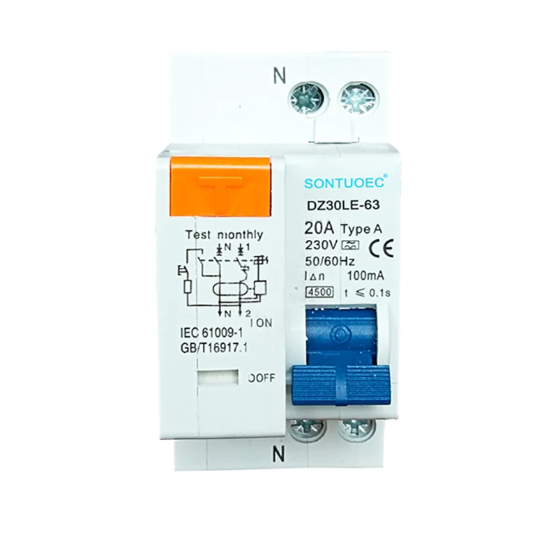 1P+N Elektronik Tip RCBO